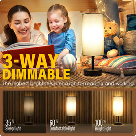 Yarra-Decor bedside lamp USB ports for convenient charging at night.