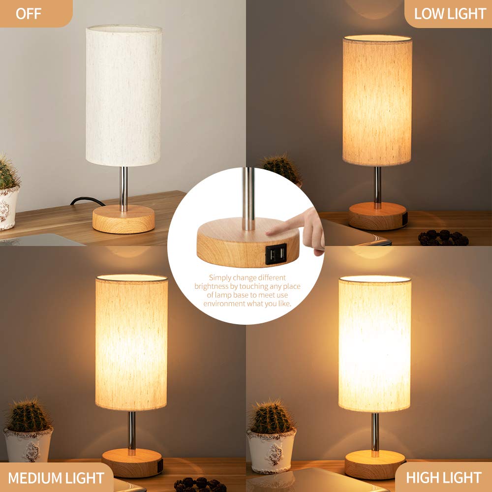 Yarra-Decor round flaxen shade bedside lamp creating cozy ambiance