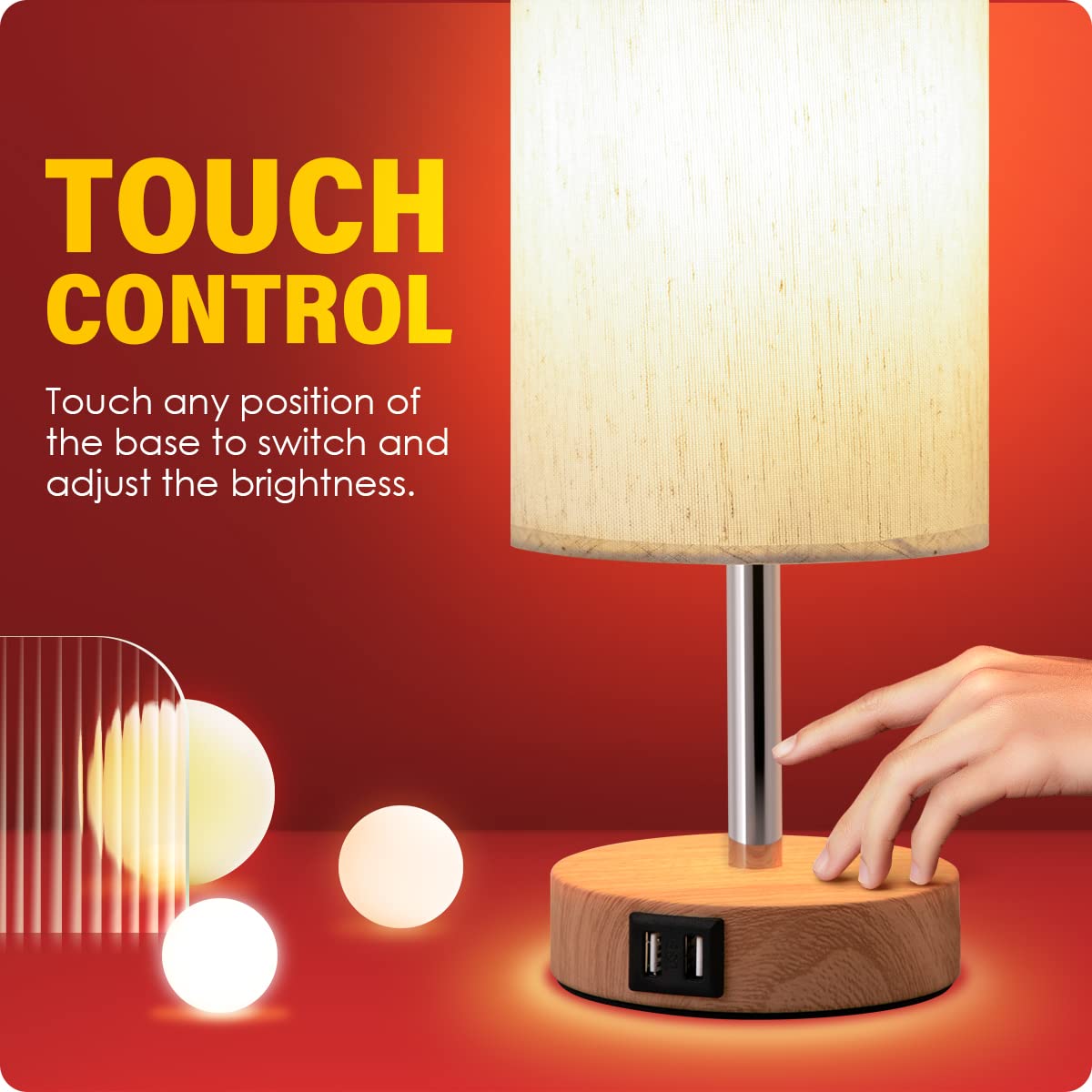 Yarra-Decor set of two bedside lamps for coordinated decor