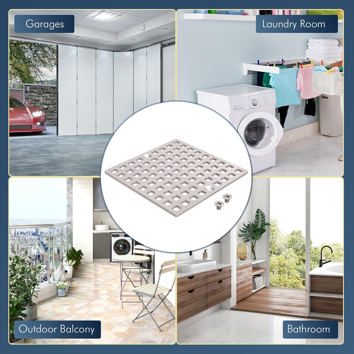 Yaseingoo bathroom and kitchen drain cover suitable for multiple spaces