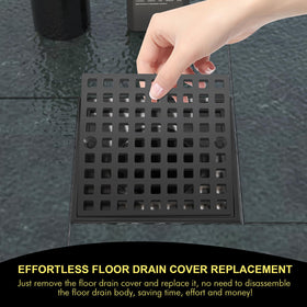 Yaseingoo bathroom shower drain cover installed in a modern bathroom