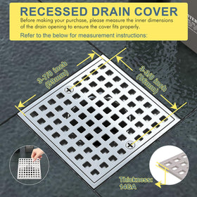 Yaseingoo CUPC-certified square drain cover for safe installation