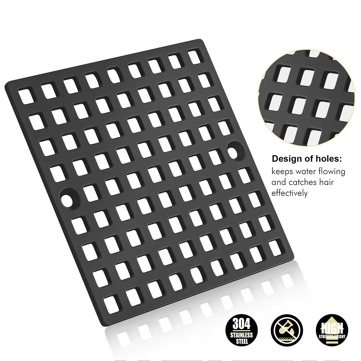 Yaseingoo hair catcher function drains hair and debris effectively