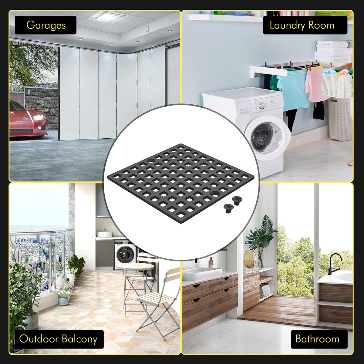 Yaseingoo kitchen and bathroom drain cover keeps debris out