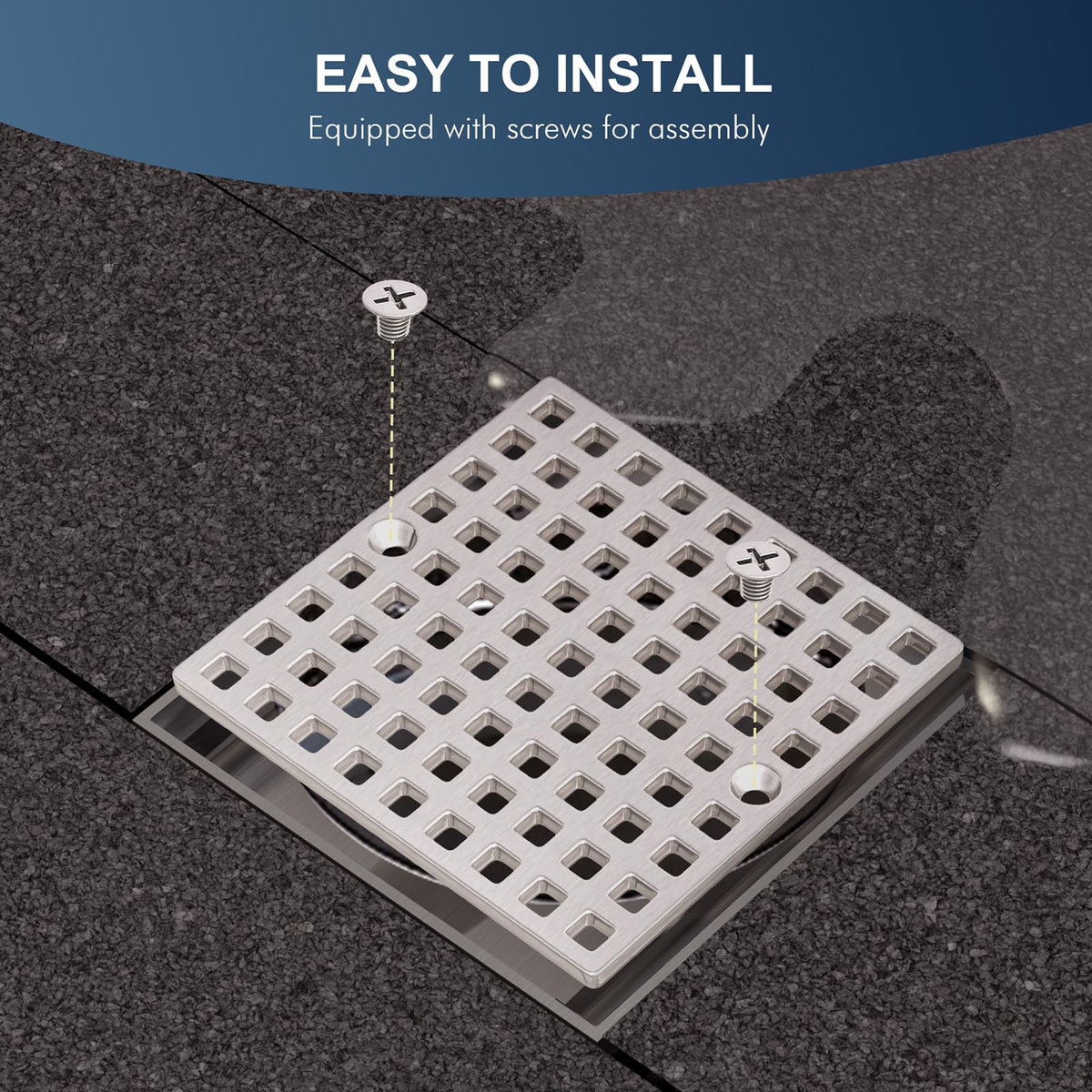 Yaseingoo screw-in drain cover for quick, secure installation