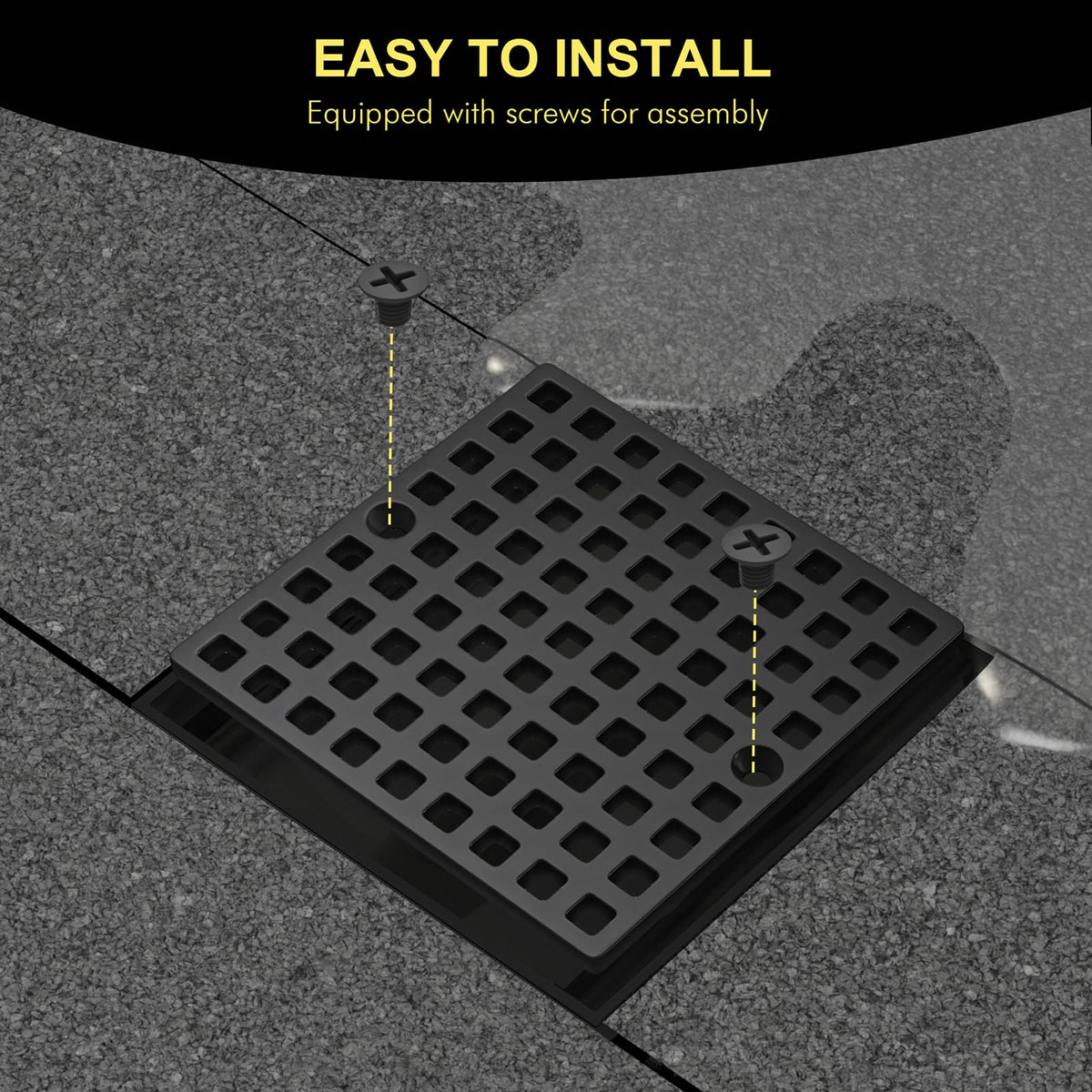 Yaseingoo screw-in installation for secure, tool-free mounting