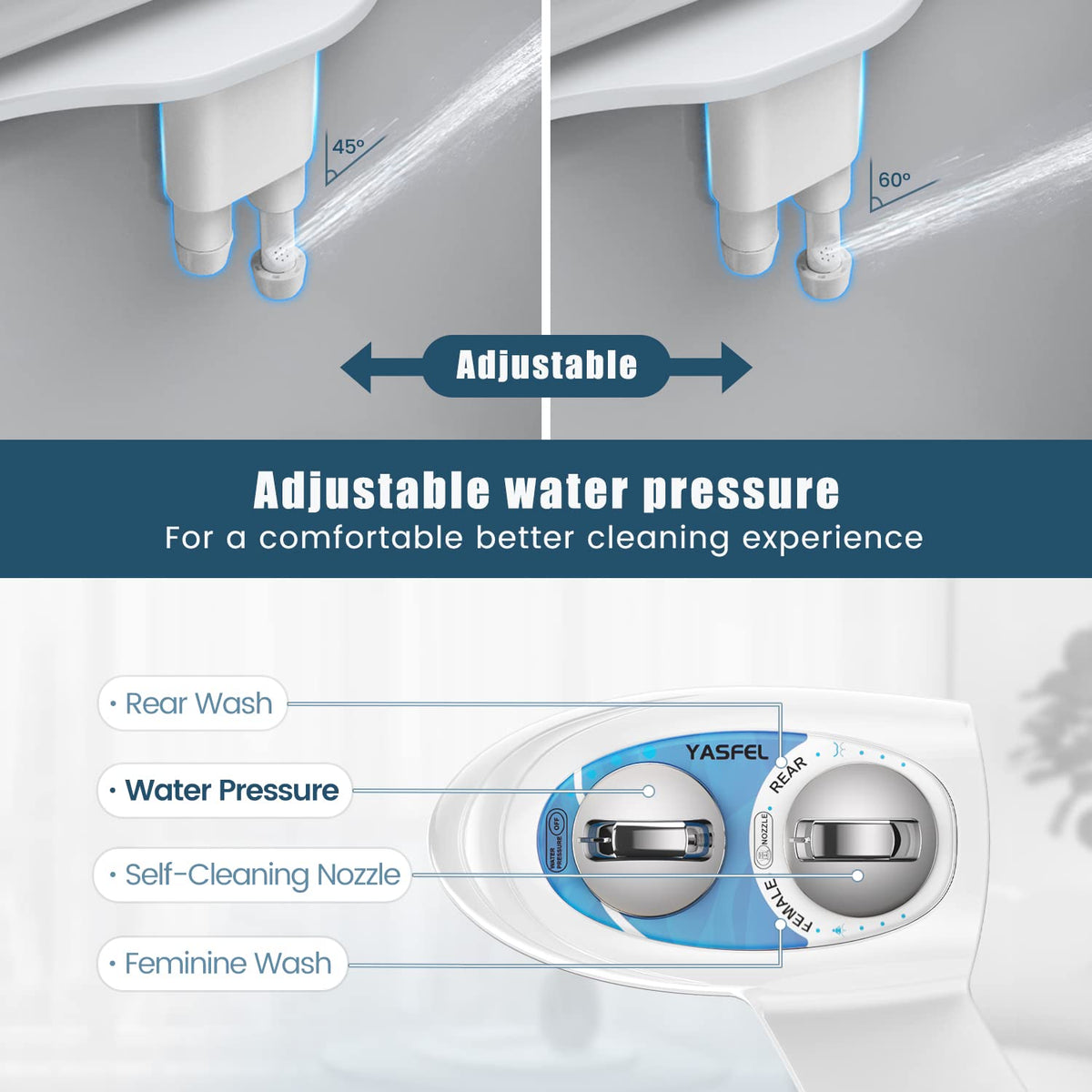 Ultra-thin 0.23-inch profile fits compact toilets