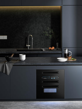 Yasinet embossed black wallpaper suitable for living spaces