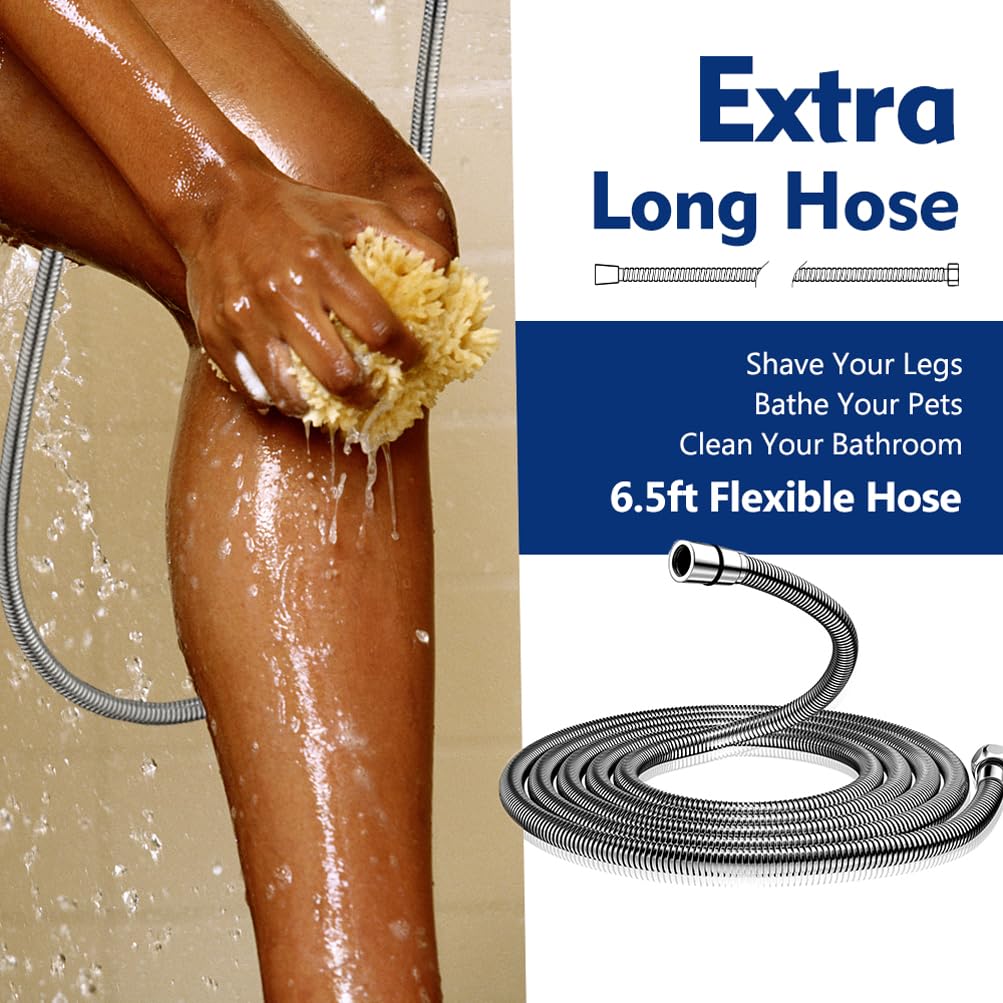 YASINU detachable chrome handheld showerhead for versatile cleaning