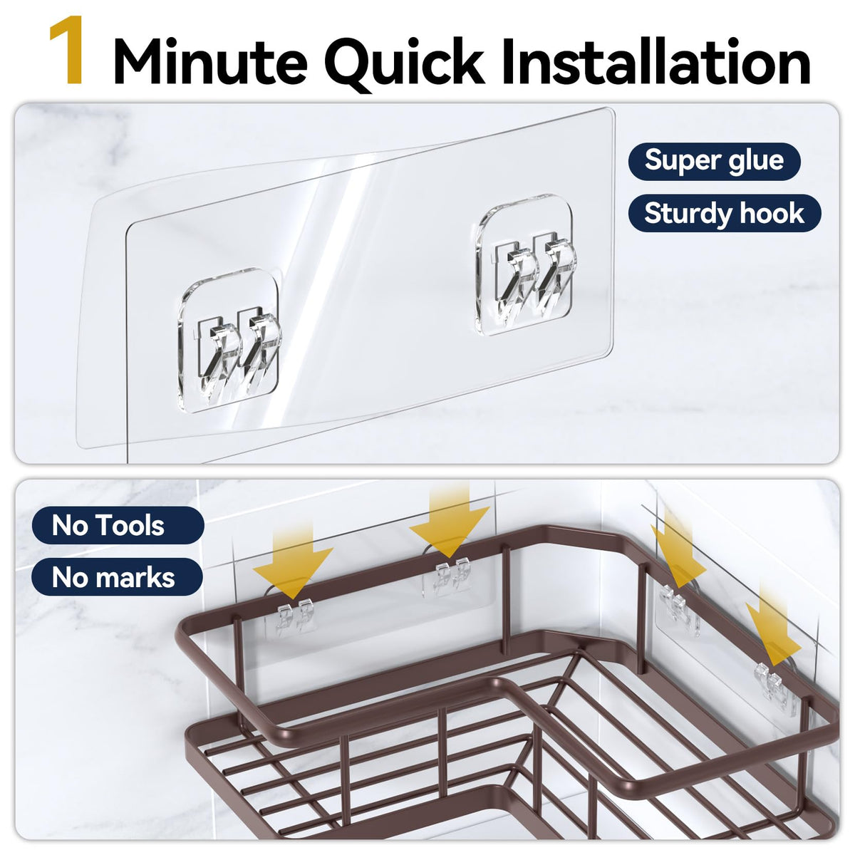 YASONIC dorm and renters bathroom organizer maximizes small spaces