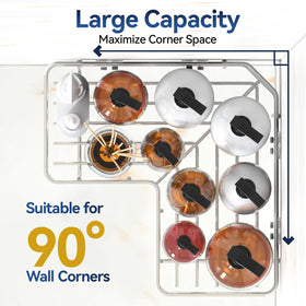 YASONIC shower caddy with four hooks adds versatile hanging space.