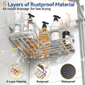 YASONIC adhesive mount installs quickly on tile, glass, or marble surfaces.