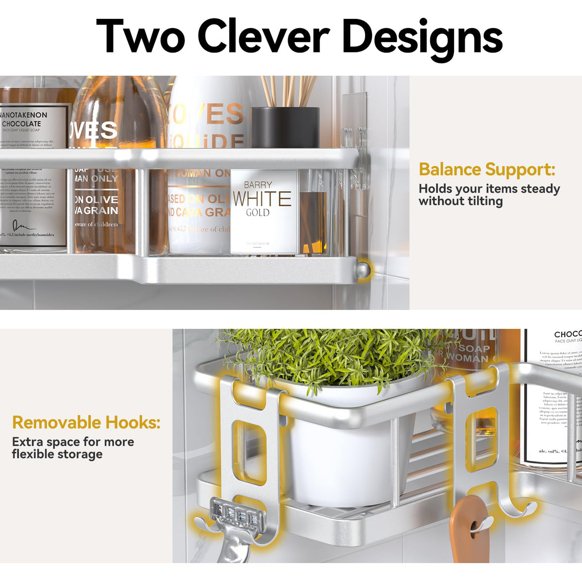 YASONIC space-saving corner design fits neatly into 90-degree bathroom corners.