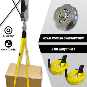 YATOINTO 65ft lifting rope setup ideal for long-reach tasks.