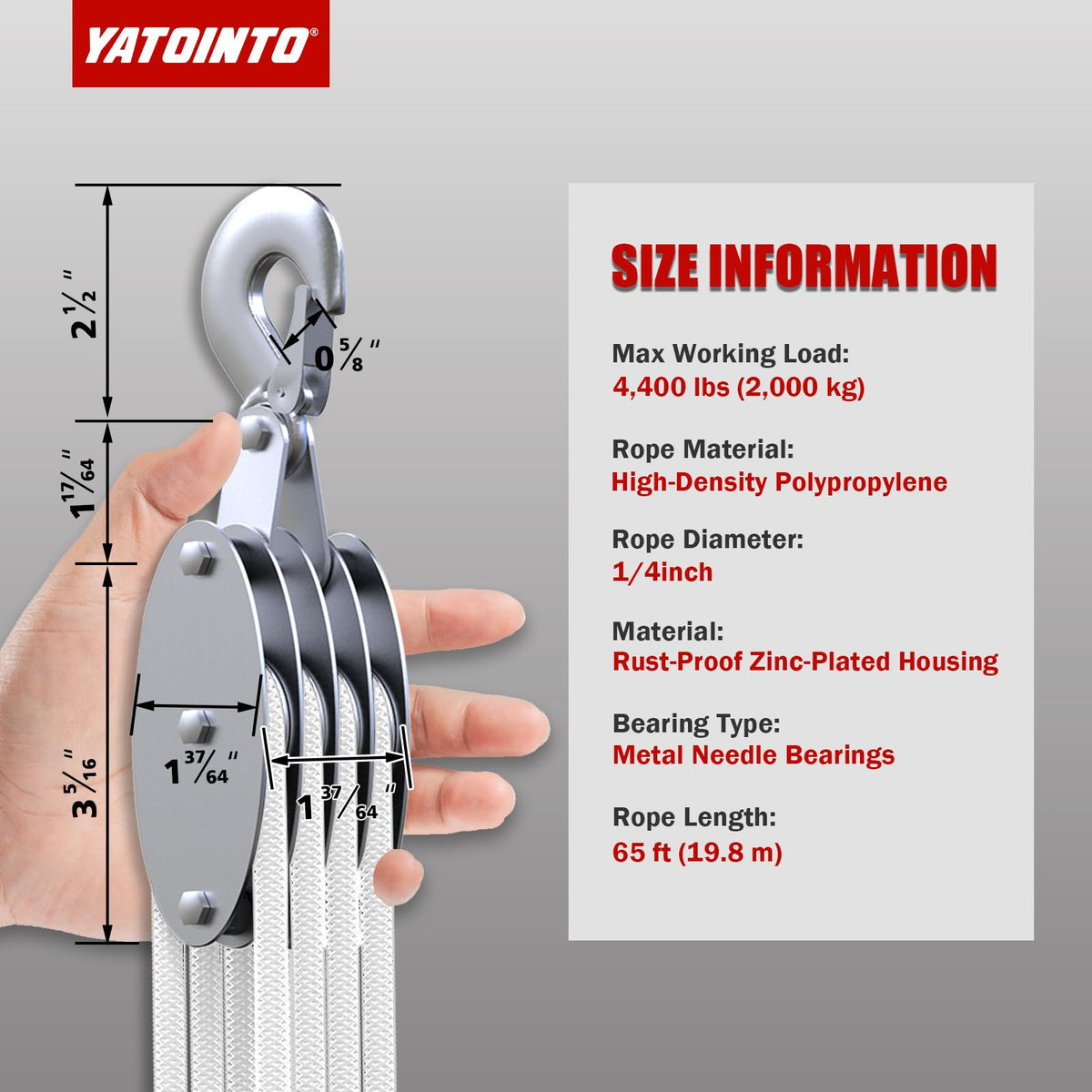 YATOINTO alloy steel hook for secure lifting operations