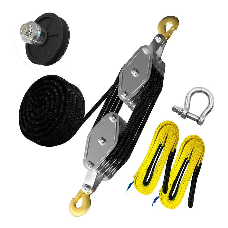 YATOINTO upgraded rope hoist pulley with 65ft reach for versatile lifting tasks