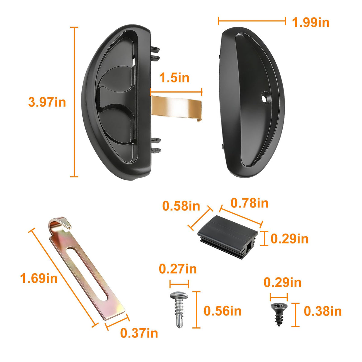 Yayapig A255 sliding latch pull—secure operation and smooth door action.