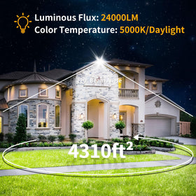 YAYIT 24000LM flood light delivers 5000K daylight for clear visibility