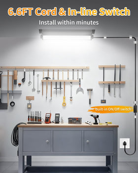 YAYIT 40W shop light provides a 120-degree beam for even coverage.