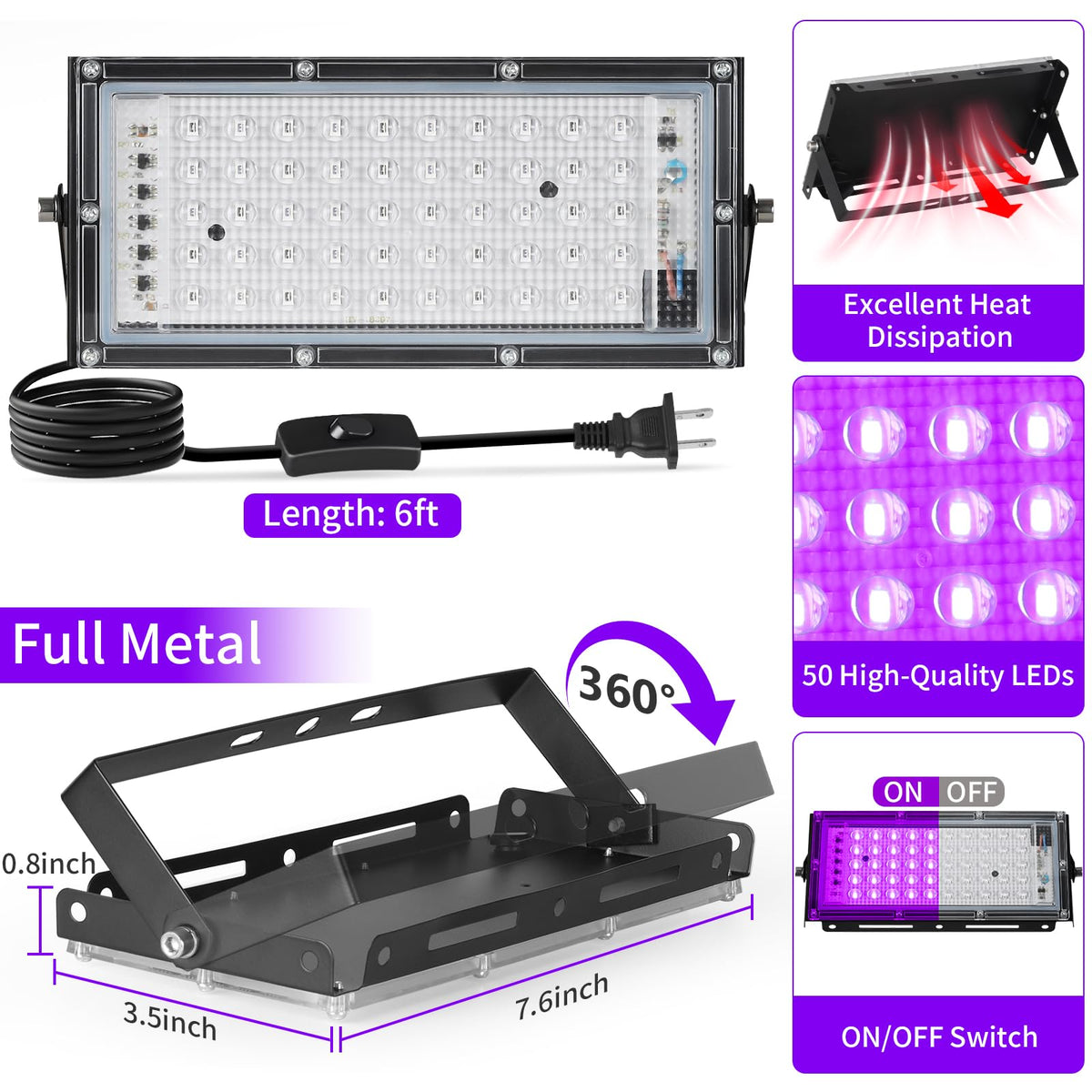 YAYIT 120-degree beam creates wide coverage for animated glow