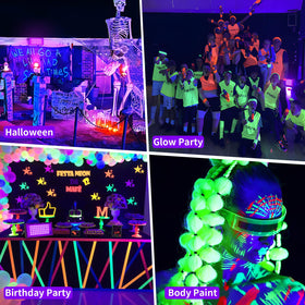 YAYIT fluorescent poster and body paint use case for glow effects