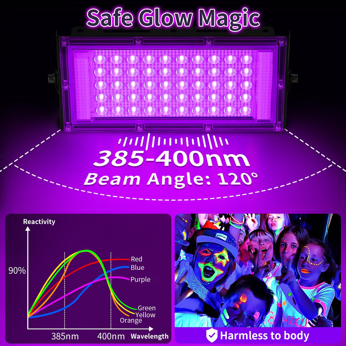 YAYIT IP66 waterproof design suitable for outdoor Halloween and glow events