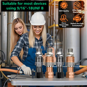 YBMTE acetylene quick connect fitting ready for safe hose connection