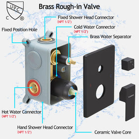 YCAIKOI 304 stainless steel shower arm resists corrosion