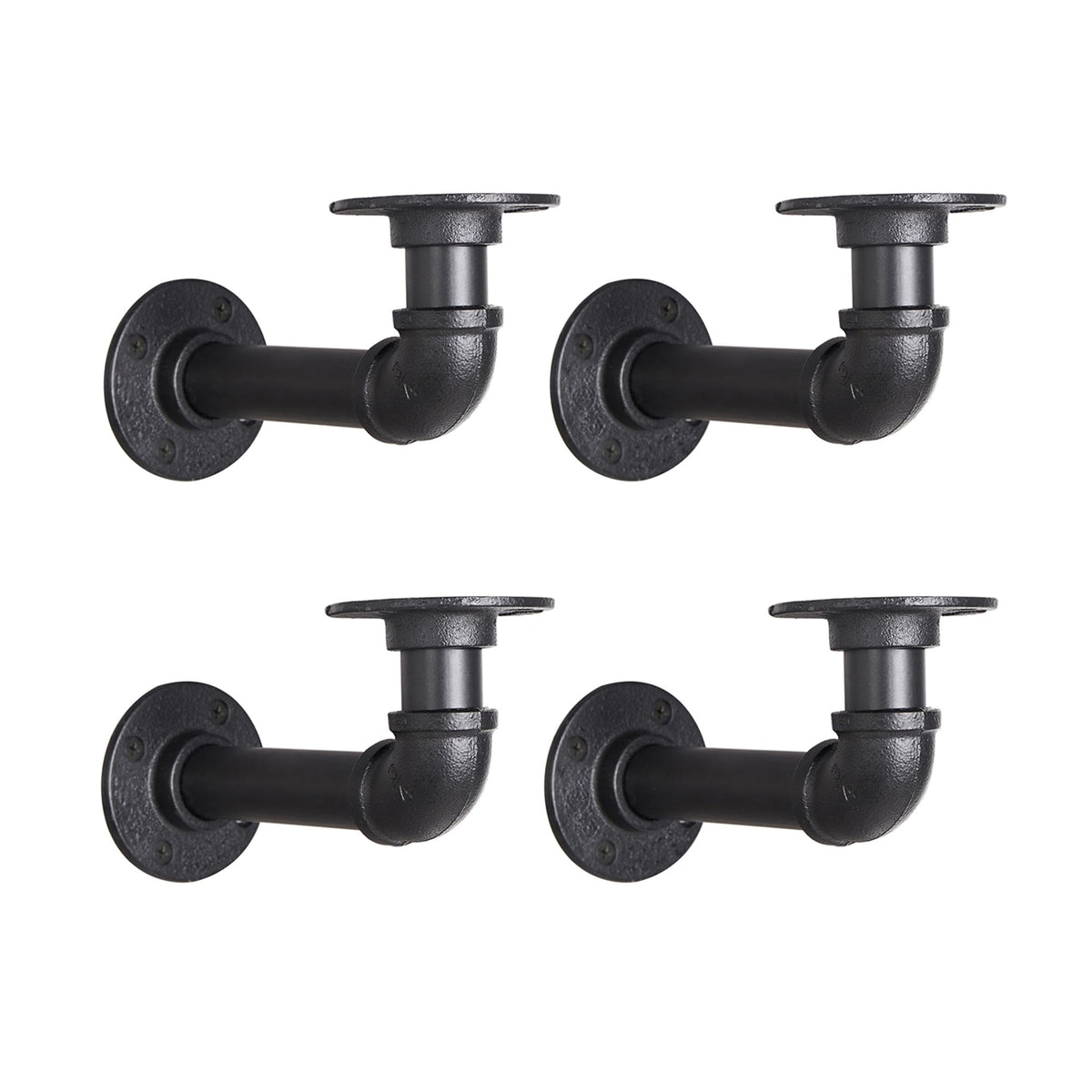 YCCO industrial L-bracket wall-mount setup showing sturdy support for shelving