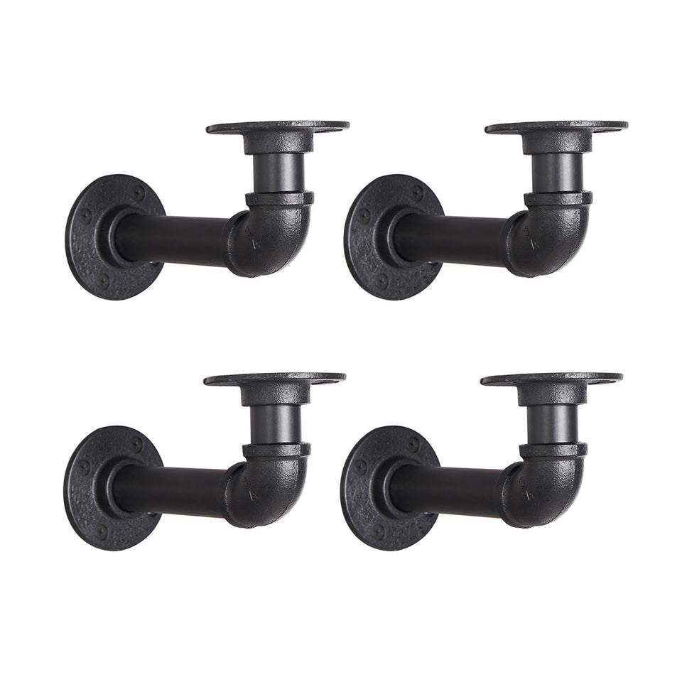YCCO industrial L-bracket wall-mount setup showing sturdy support for shelving