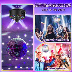 YCCOKJJ 10 RPM rotation adds kinetic energy to the dance floor.