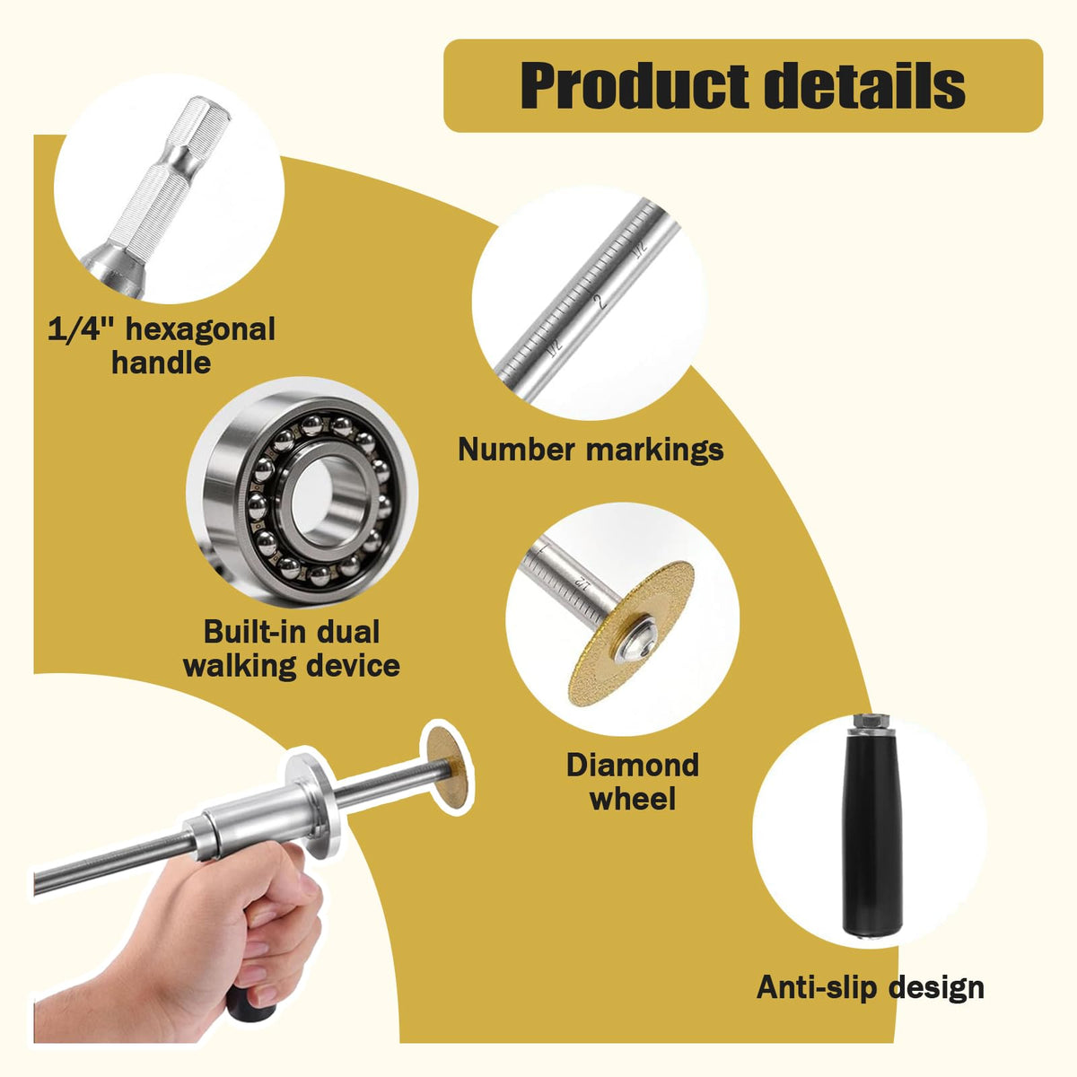 YCKJDYR adjustable depth gauge ensures accurate cutting depth for PVC pipes