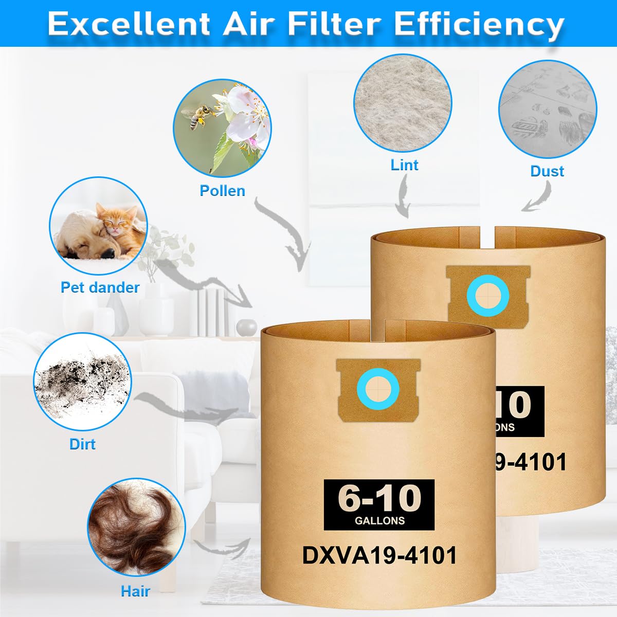 Easy bag replacement for quick cleanup with Ycuvin DXVA19-4101.