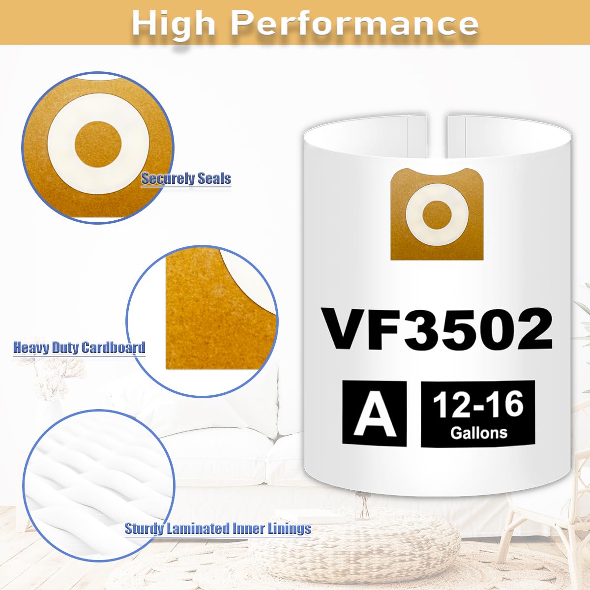 VF3502 outer paper and inner non woven fabric layer