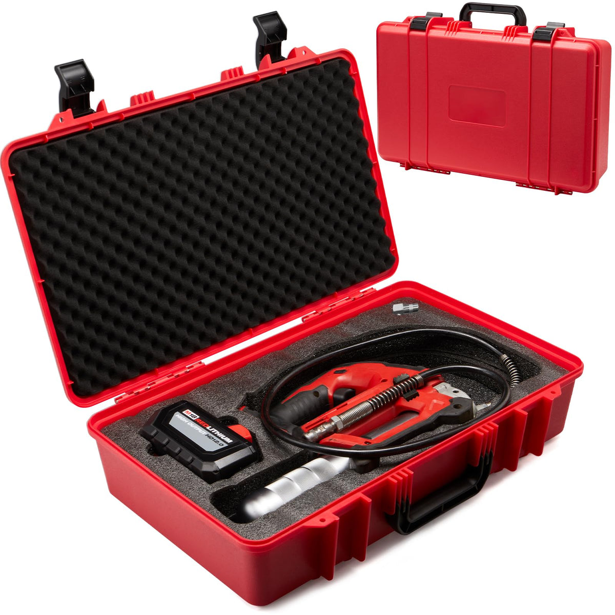 YDEPLVEO hard-shell case for Milwaukee grease gun protects gear during transport
