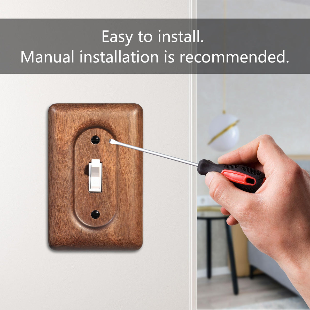 YDJSA hardware included ensures easy, tool-free installation for quick wall upgrades.