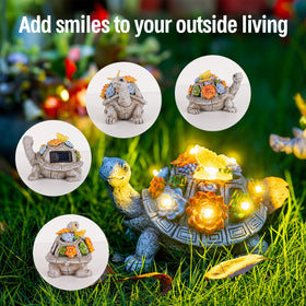 YDKOJGW 7-LED tortoise illuminates patios with energy-efficient outdoor lighting.