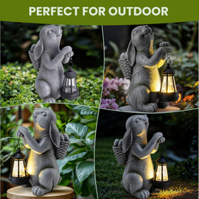 YDKOJGW patio decor bunny lantern lights up automatically at night