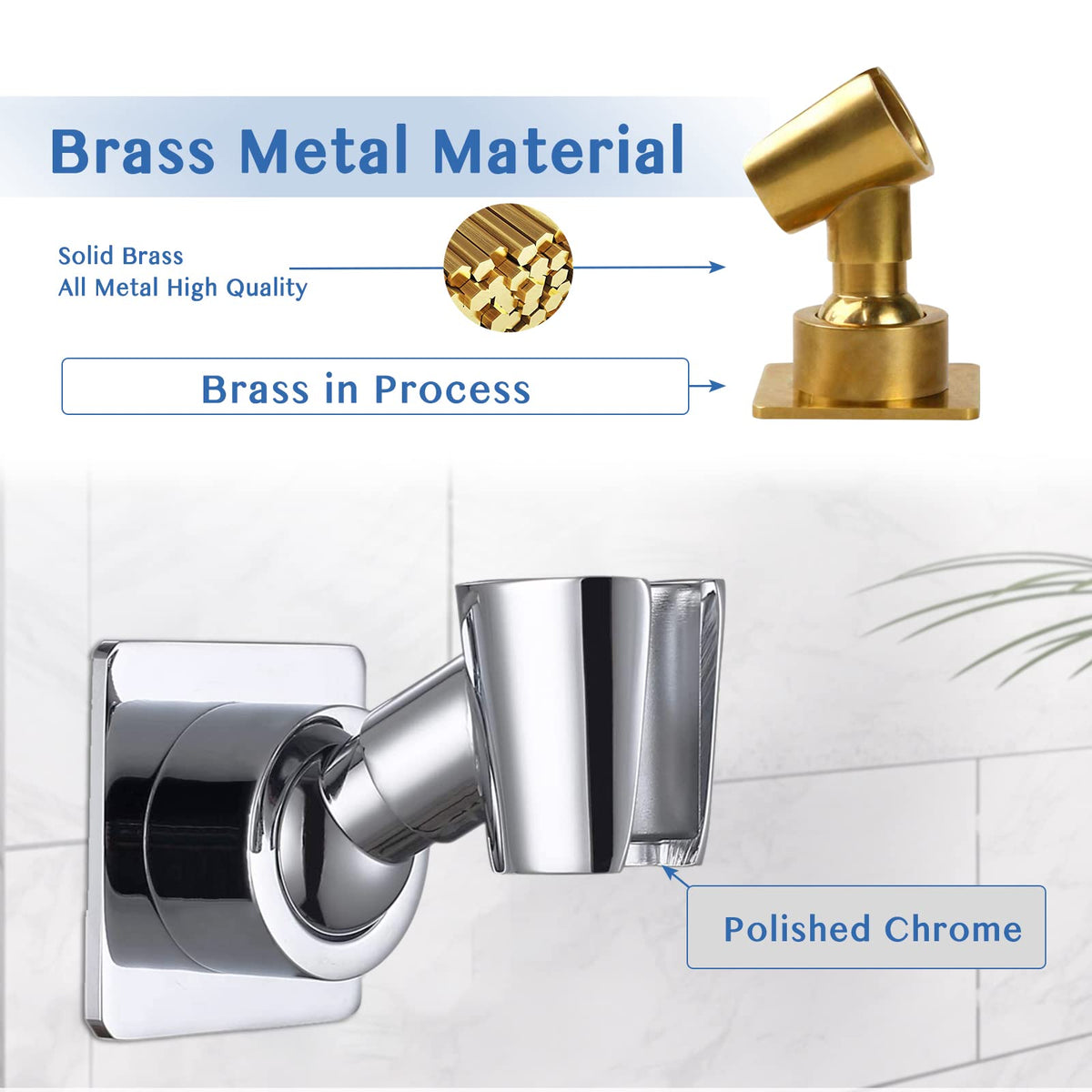 YDmeet adjustable bracket for shower head offers 360° rotation