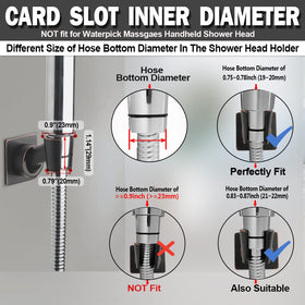 YDmeet handheld shower bracket shows easy lever tilt for precise angle control.