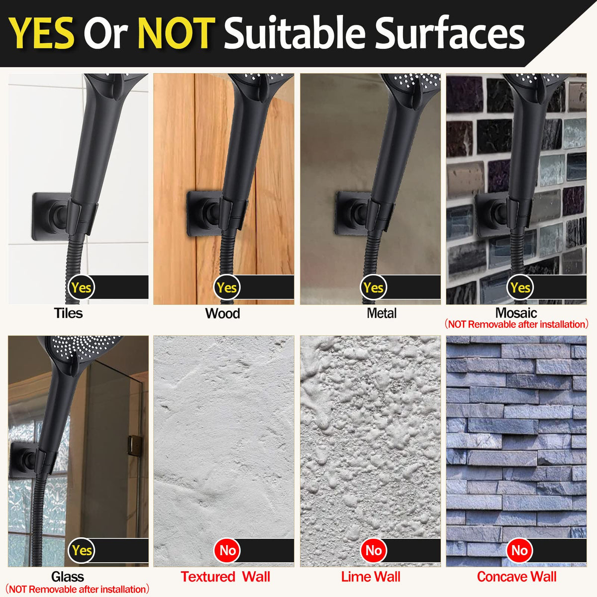 YDmeet wall mount close-up showing strong adhesive and stability