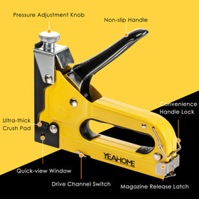 YEAHOME 4-in-1 staple gun side view showing compact design.