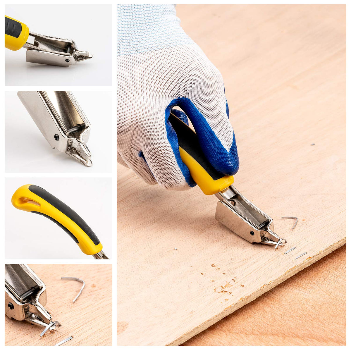 YEAHOME chrome-finish staple gun withstands tough jobs.