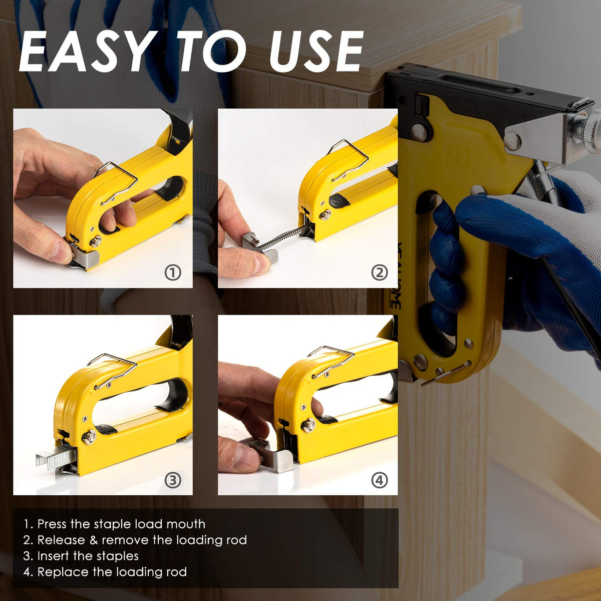 YEAHOME staple remover included for quick, clean removal.