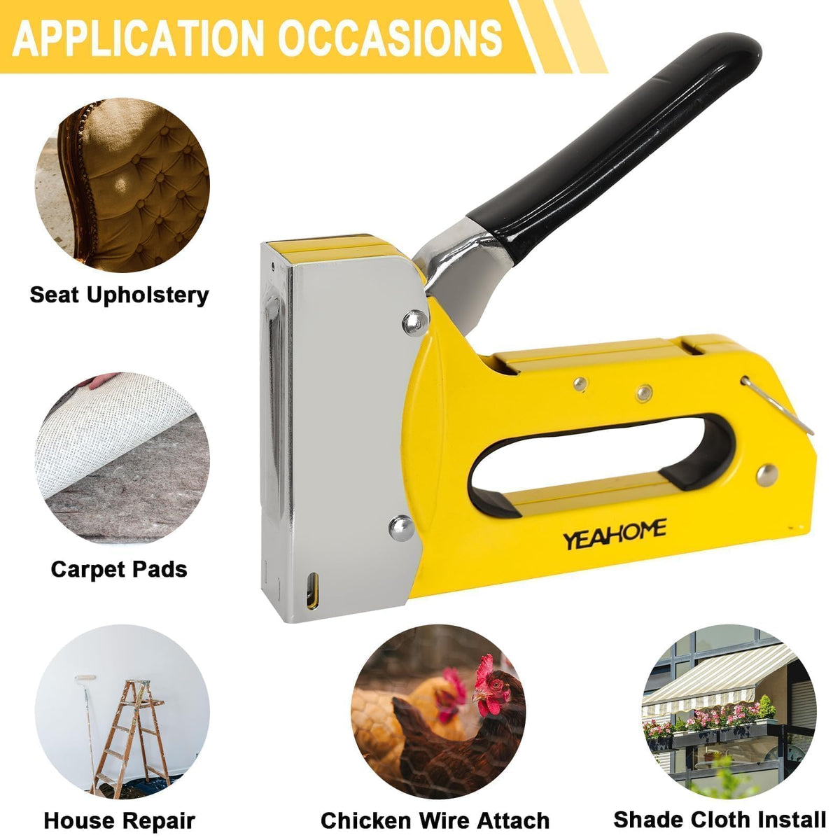 Ergonomic YEAHOME T50 handle helps reduce hand fatigue during extended use.