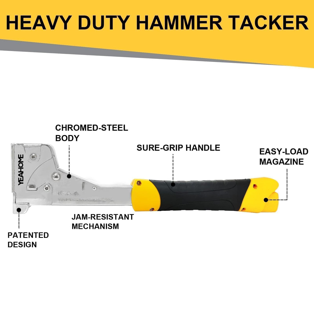 YEAHOME T50 staples half-inch and three-eighths for secure fastening