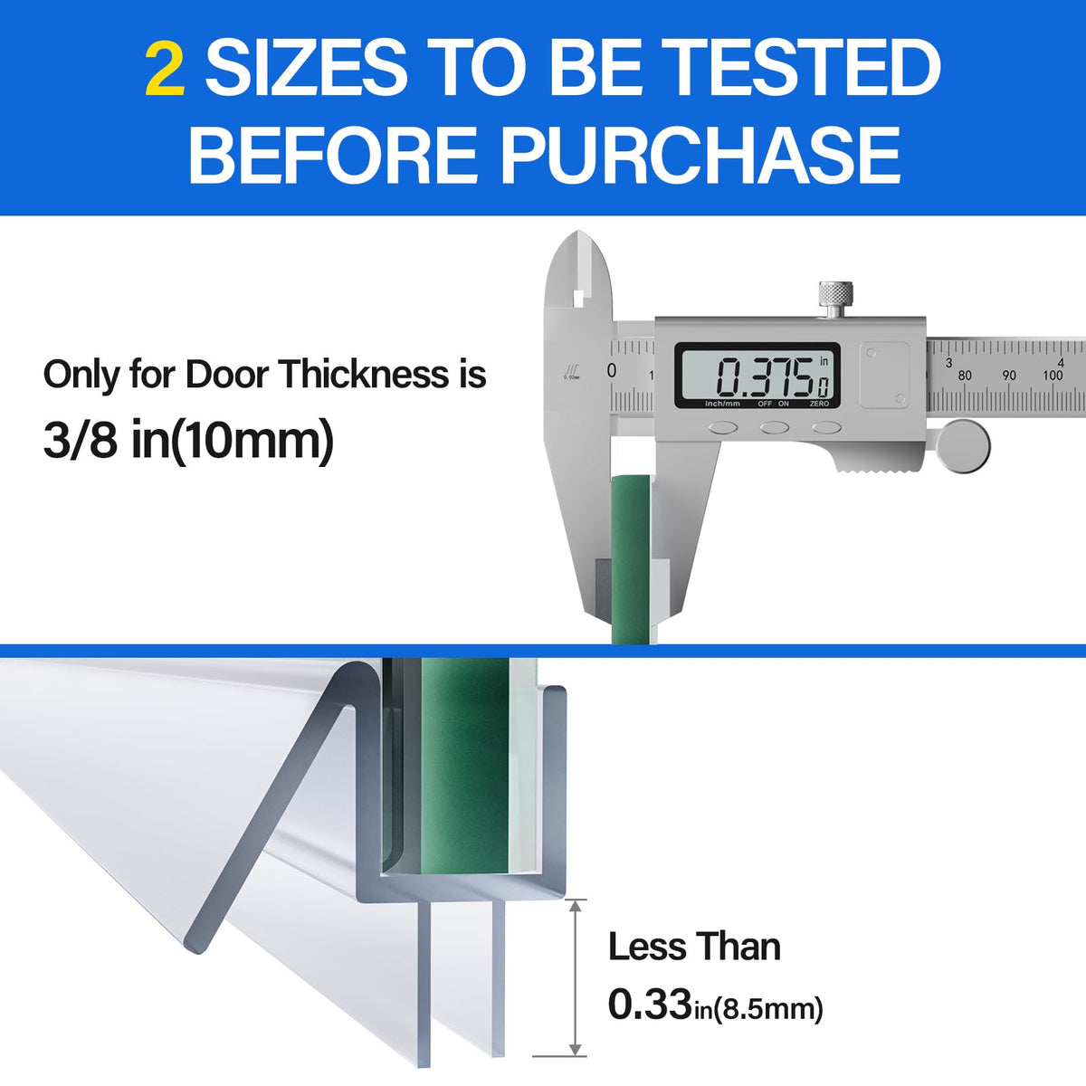 Yecaye 3-pack shower seals for quick replacement and clean upkeep