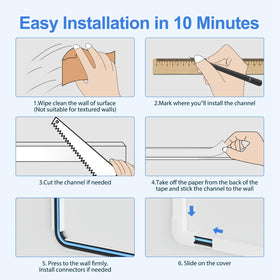 Yecaye Cord Hider open channel view illustrating cable routing options