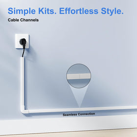 Yecaye Cord Hider home office cables organized under the desk