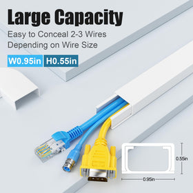 Yecaye Cord Hider 8-channel kit with mounting parts for easy setup